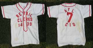 Vintage 1950s 60s Baseball Shirt Jersey  