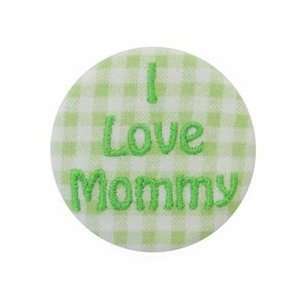  A I Love Mommy Green on Green Gingham Baby