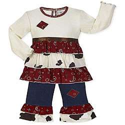 JoJo Designs Girls Western Cow Print Outfit  Overstock