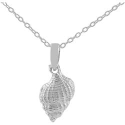 Sterling Silver High Polish Conch Shell Necklace  Overstock