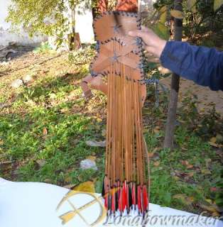  slip Fully Handmade Archery leather quiver BRAND NEW +24 Bamboo arrow