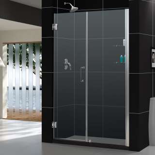 DreamLine Unidoor Frameless 60 to 61 inch Wide Adjustable Shower Door 