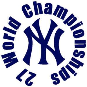 NY New York Yankees 27 World Series Champs Decal Matsui  