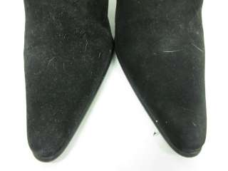 RALPH LAUREN Black Suede Square Toe Knee High Boots 9  