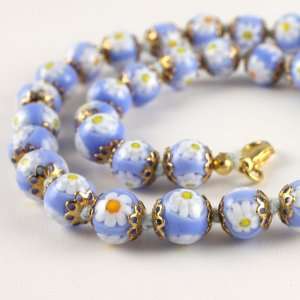  Handmade Murano Glass Bead Necklaces   Angela Blue 