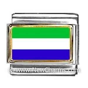 Sierra Leone Photo Flag Italian Charm Bracelet Jewelry 