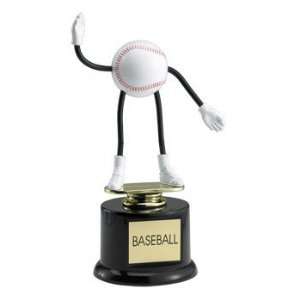  Baseball Trophies   Flexible baseball figure on black base 