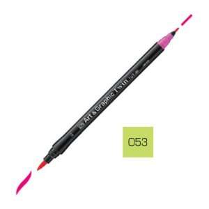  ZIG Art and Graphic Twin Tip Brush Marker Pen 053 Lime 