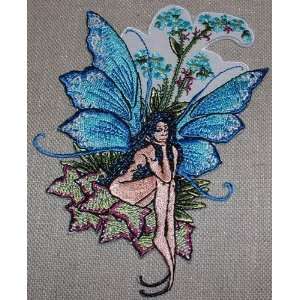  Amy Brown Fairy Forget Me Not Embroidered PATCH 