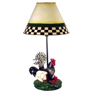  Rooster Table Lamp with Checkered Shade LP24435