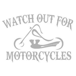   Out For Motorcycles SILVER Chopper Cruiser Vinyl Decal Sticker CUSTOM
