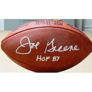  Joe Greene Autographed Ball   Mean 