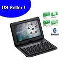 Bluetooth Wireless Keyboard Leather Folio Stand Cover Case 10.1 