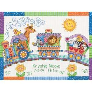   Baby Hugs Baby Express Birth Record Counted Cross Stitch Kit Home