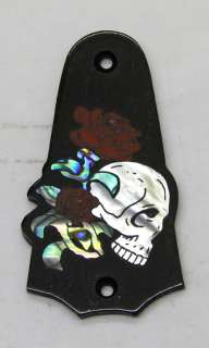 Truss Rod Cover with Skull & Roses Inlay Taylor  