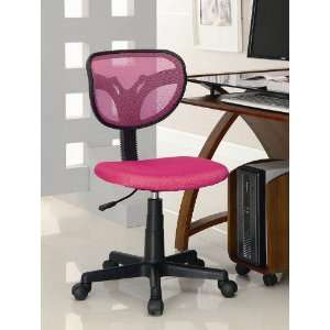   Adjustable Mesh Office Task Chair in Pink Finish 