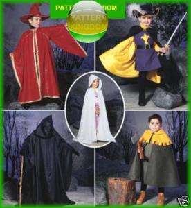 Kids Medieval Wizard Crusader Princess Cloak Patterns  