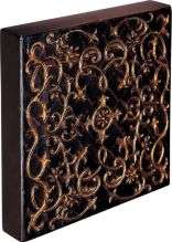 Gold Scroll Wood Wall Tile  