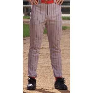   Adult Pinstripe Baseball Pants Gray/Navy Size Small: Sports & Outdoors