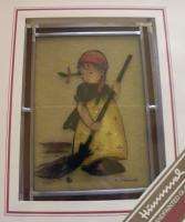 HUMMEL HANDPAINTED GLASS GIRL SWEEPING ONLY 2500 MADE  