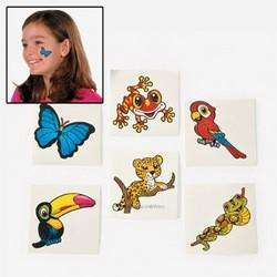 24 Zoo Animal Stampers Tiger Monkey Lion Favors Stamps  
