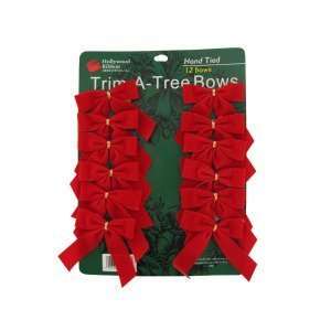  12 pack red tree bows Pack Of 96: Pet Supplies