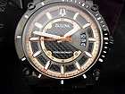   PRECISIONIST Rose Gold and Black Steel 98B143 !New In Box! MENS WATCH