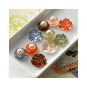   Designer Buttons   Assorted Rose and Pearl Arts, Crafts & Sewing