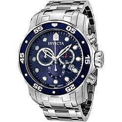 Invicta Mens Pro Diver Blue Dial Chronograph Watch  Overstock