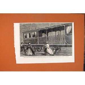  Belgian First Railway Carriage Smoking Saloon 1862