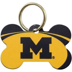  NCAA Michigan Wolverines Bone Engravable Pet ID Tag: Pet 
