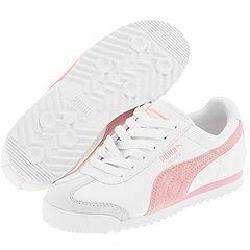 Puma Kids Roma PF PS (Toddler/Youth) White/Prism Pink  Overstock