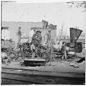  Richmond,Va. Crippled locomotive,Richmond & Petersburg 