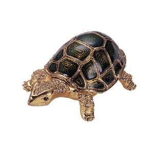   Trinket Box with Crystal Green Turtle:  Home & Kitchen