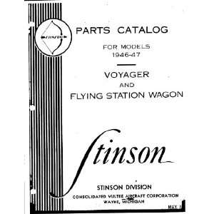  Stinson Model 108 Aircraft Parts Catalog Manual 1946   47 
