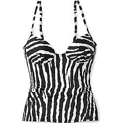 Spiegel Womens Zebra Tankini Swimsuit Top  