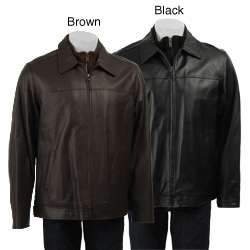  Mens Black 2 in 1 2XL Leather Coat (Open Box)  Overstock