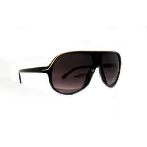   Sunglasses 2012 Fashion   Black with Yellow Stripe 