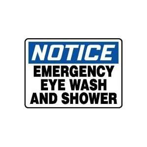   EMERGENCY EYE WASH AND SHOWER 10 x 14 Plastic Sign: Home Improvement