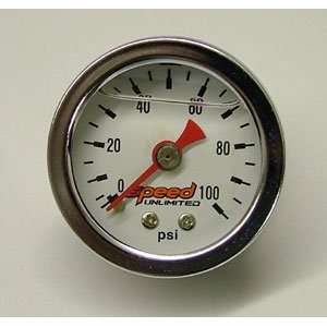   : Speed 103L 1 1/2 0 100 PSI Fuel Pressure Gauge Liquid: Automotive