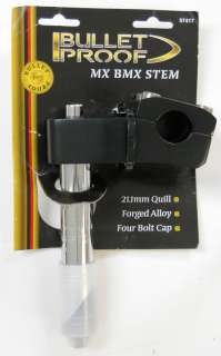   Bullet Proof BMX Freestyle Alloy Steel Bicycle Stem   21.1mm  