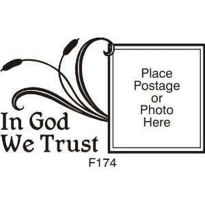  In God We Trust Postage Frame Rubber Stamp Arts, Crafts 