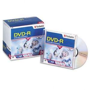  Verbatim 95069   DVD R Discs, 4.7GB, 16x, w/Slim Jewel 