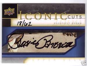 ROOSEVELT ROSIE BROWN NY GIANTS AUTO ICONIC CUTS 2009  
