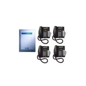  Norstar 3X8 DR1 W/ 4 T7208 Telephones Electronics