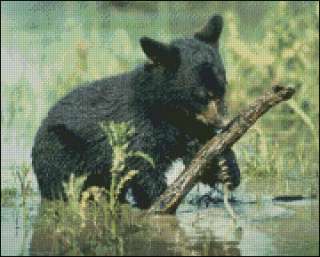   Bear Cub Playing   Counted Cross Stitch Pattern   