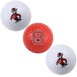 North Carolina State Wolfpack 3 Pack Golf Balls: Sports 