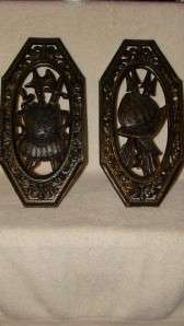 Vintage Homco Home Interior Mid Evil Coat of Arms Wall Plaques  