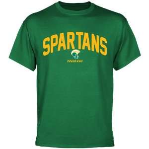  Norfolk State Spartans Mascot Logo T Shirt   Green: Sports 