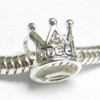  Bling Jewelry Princess Crown Charm CZ 925 Sterling Silver 
